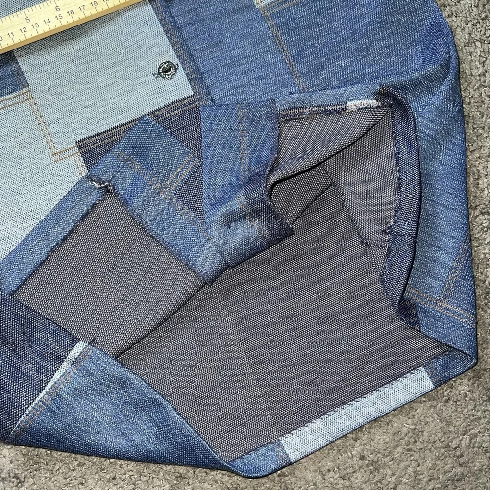 1970s Militaires Equipments Two Tone Denim Shirt Jacket Women's Medium Rare - Picture 6 of 7